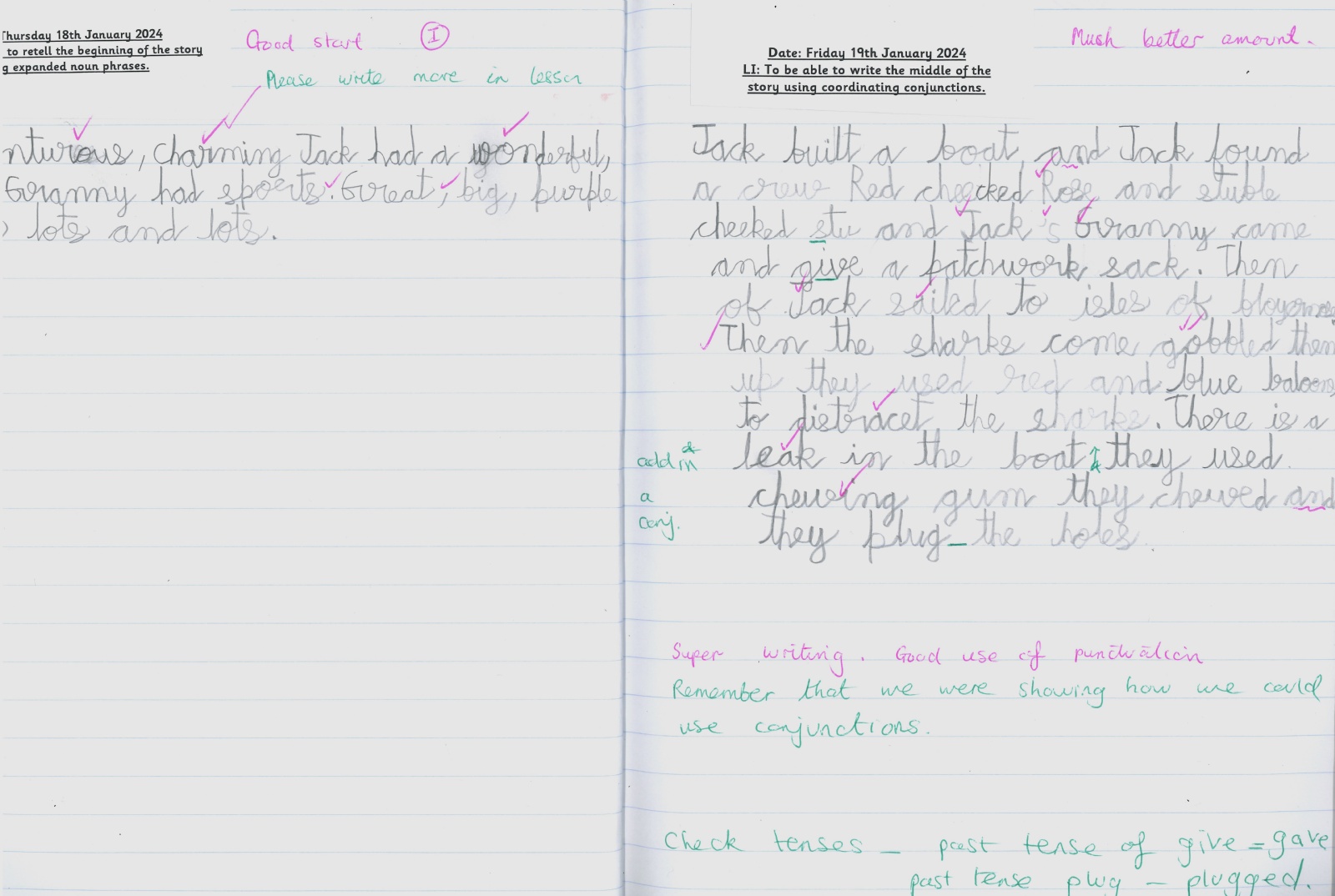 Abbeys Primary School English Work Examples